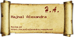 Hajnal Alexandra névjegykártya