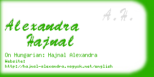 alexandra hajnal business card